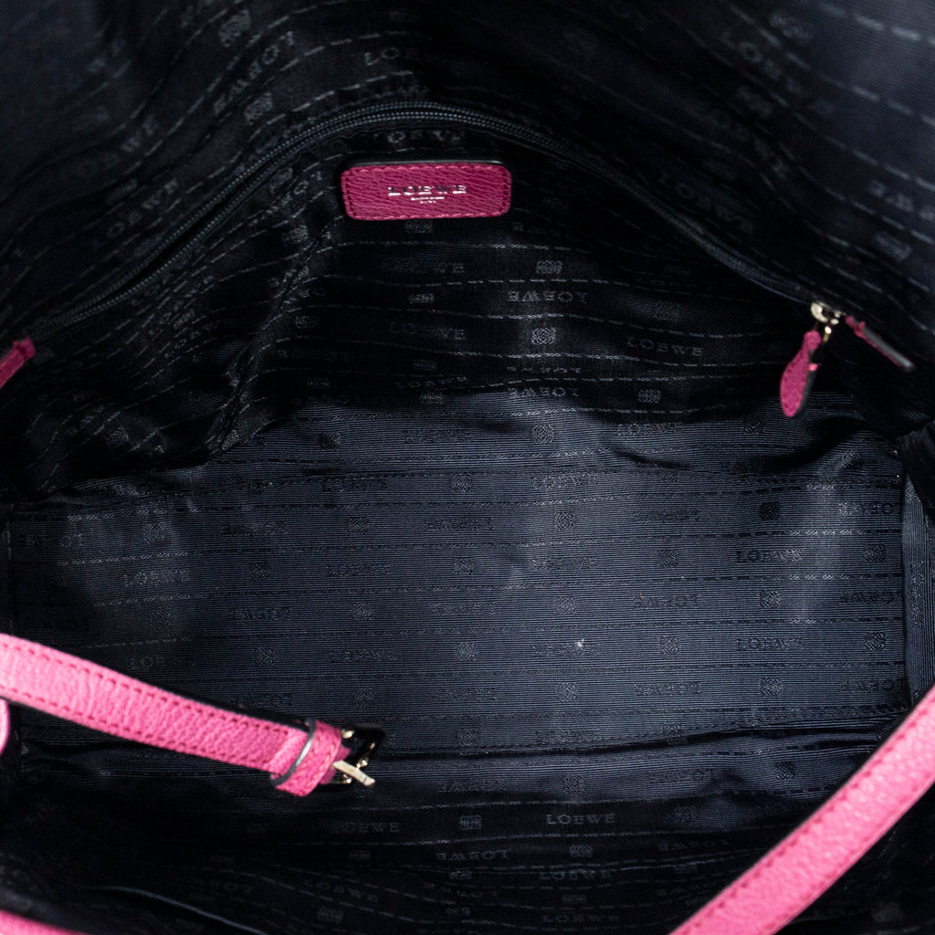 Shoulder bag Alamo 36 Fuchsia Pink Goatskin Leather