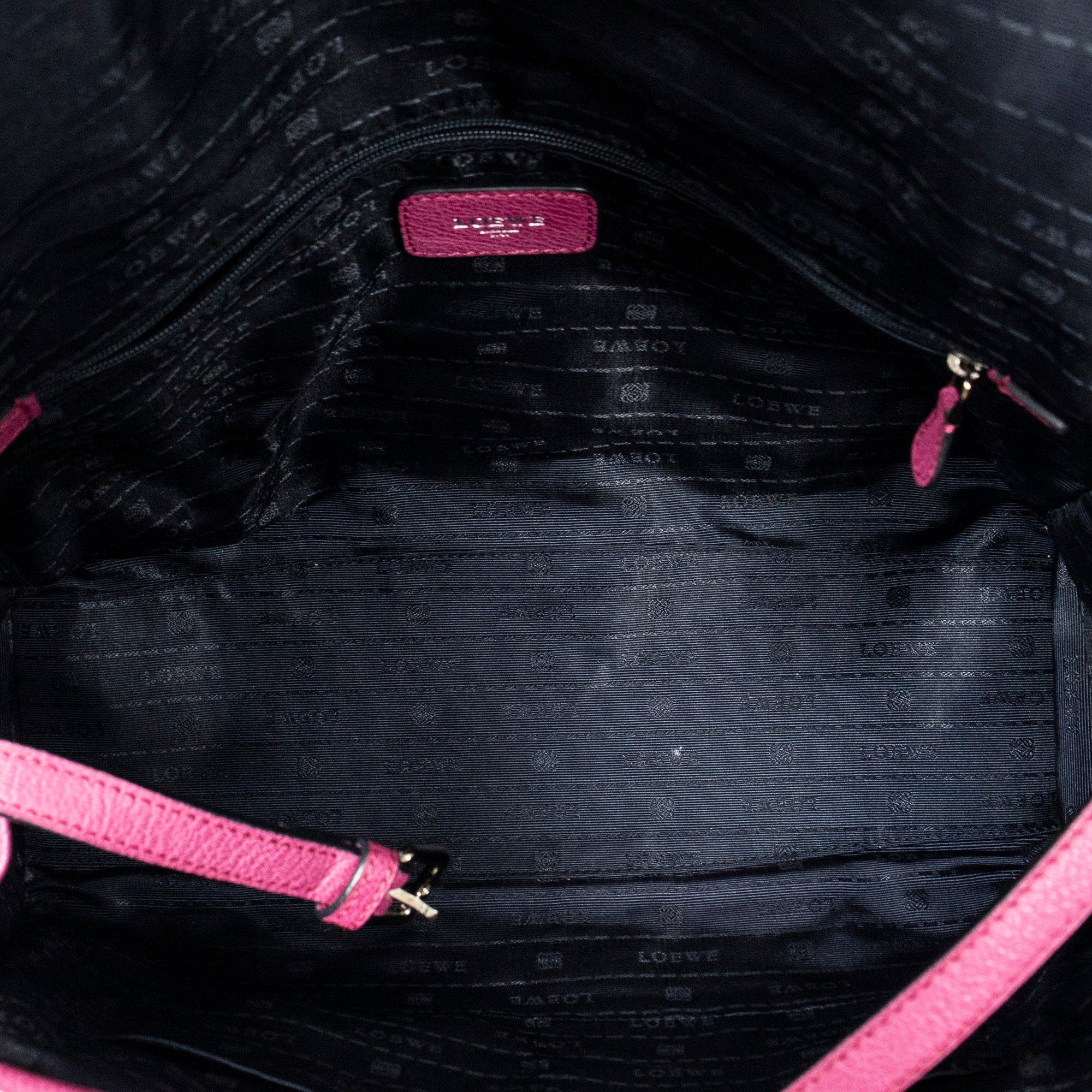 Shoulder bag Alamo 36 Fuchsia Pink Goatskin Leather
