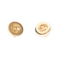 Earrings CC Round Clip On Earrings Gold Gold Plated
