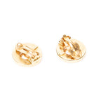 Earrings CC Round Clip On Earrings Gold Gold Plated