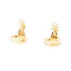 Earrings CC Round Clip On Earrings Gold Gold Plated