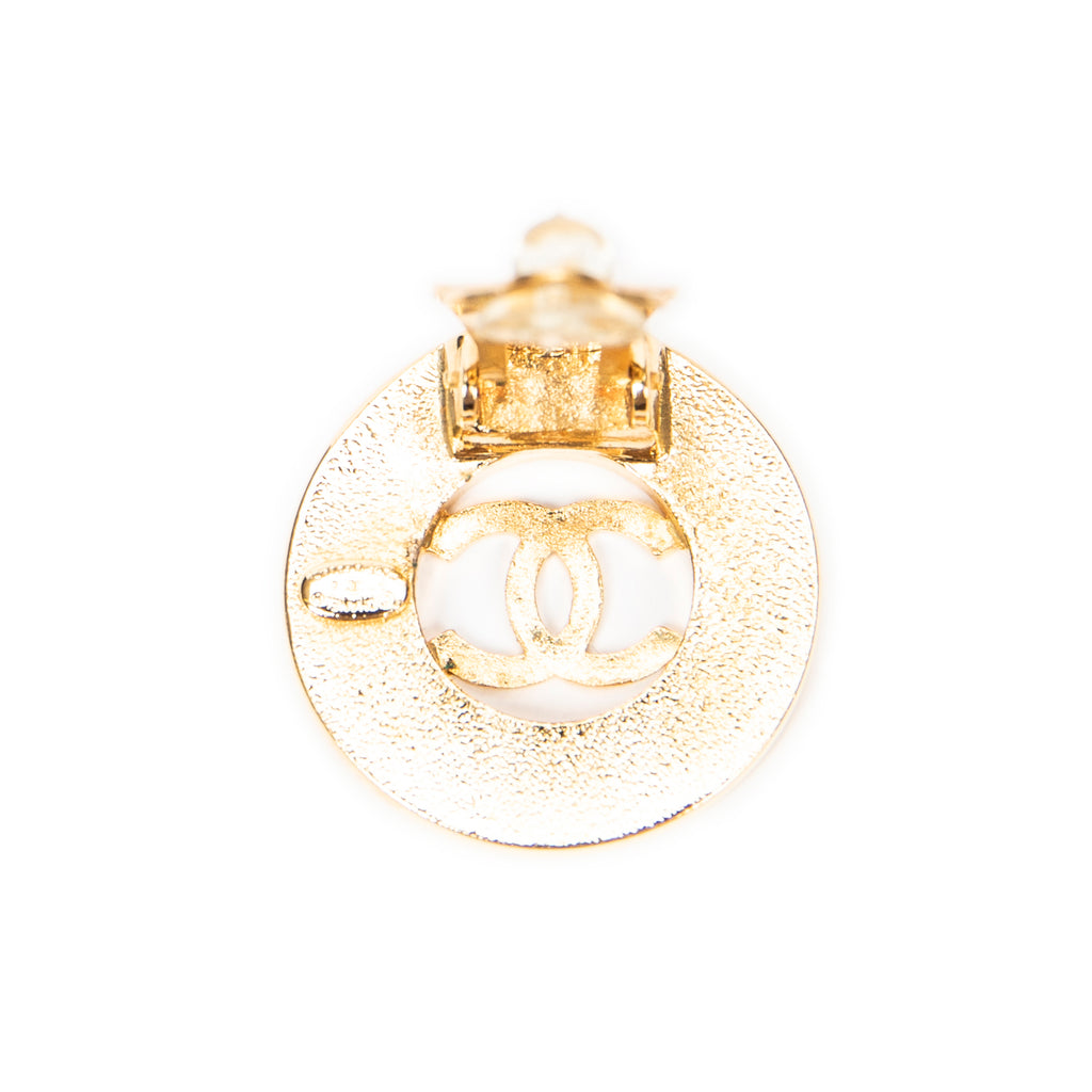Earrings CC Round Clip On Earrings Gold Gold Plated