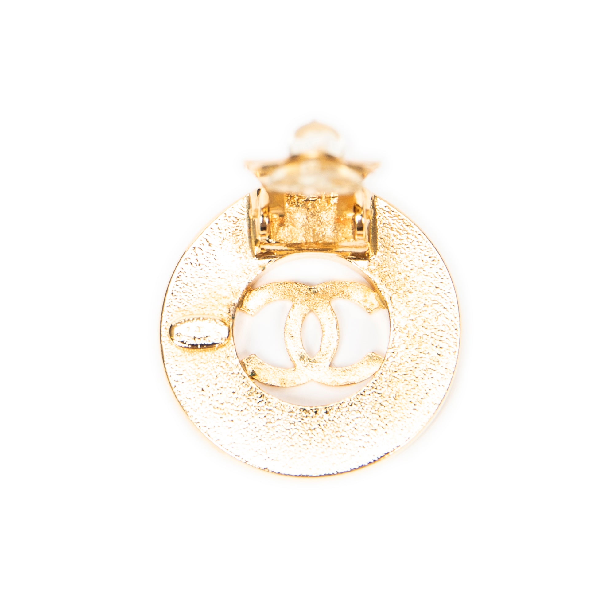 Earrings CC Round Clip On Earrings Gold Gold Plated