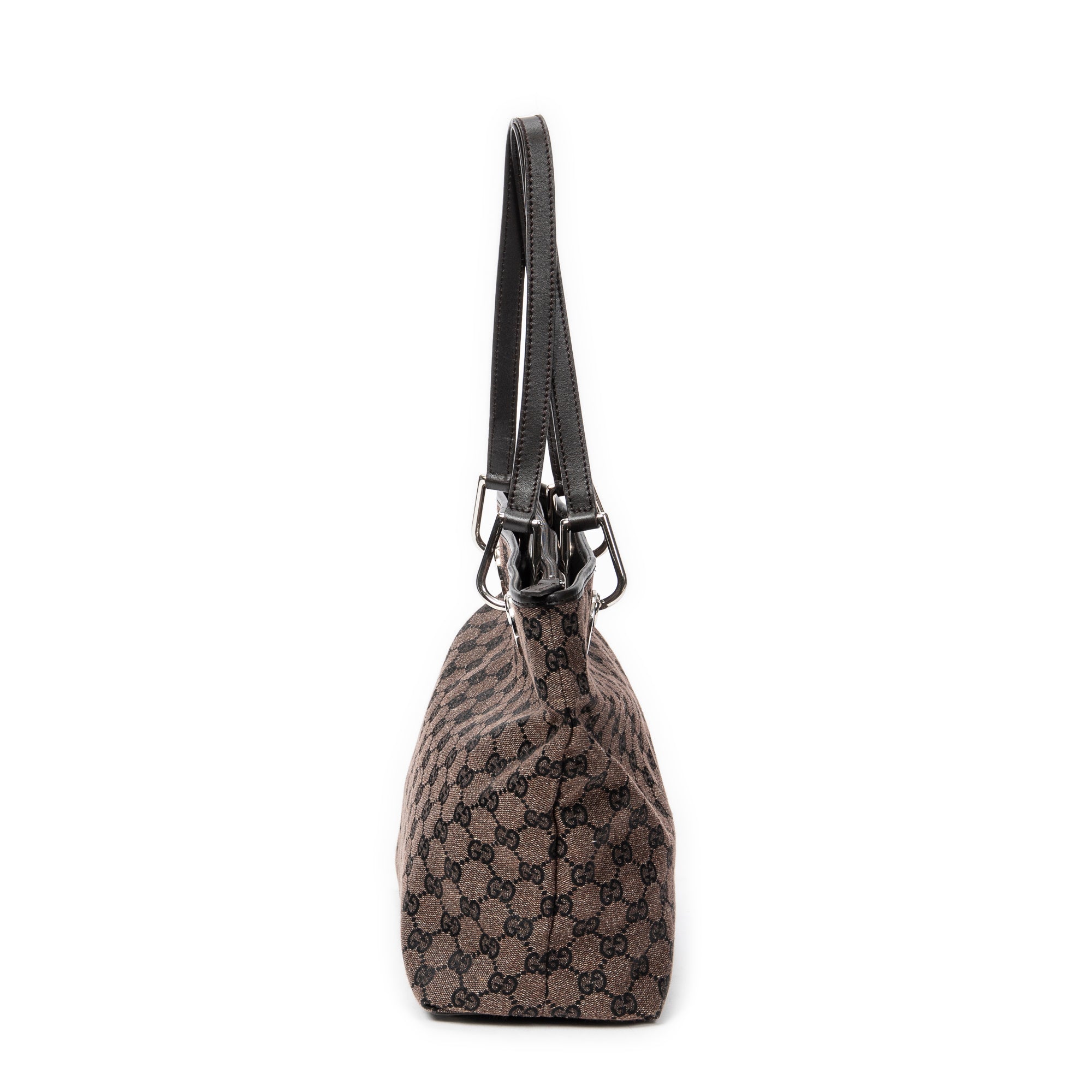Bolso de hombro Eclipse Tote lona marrón monogrammed
