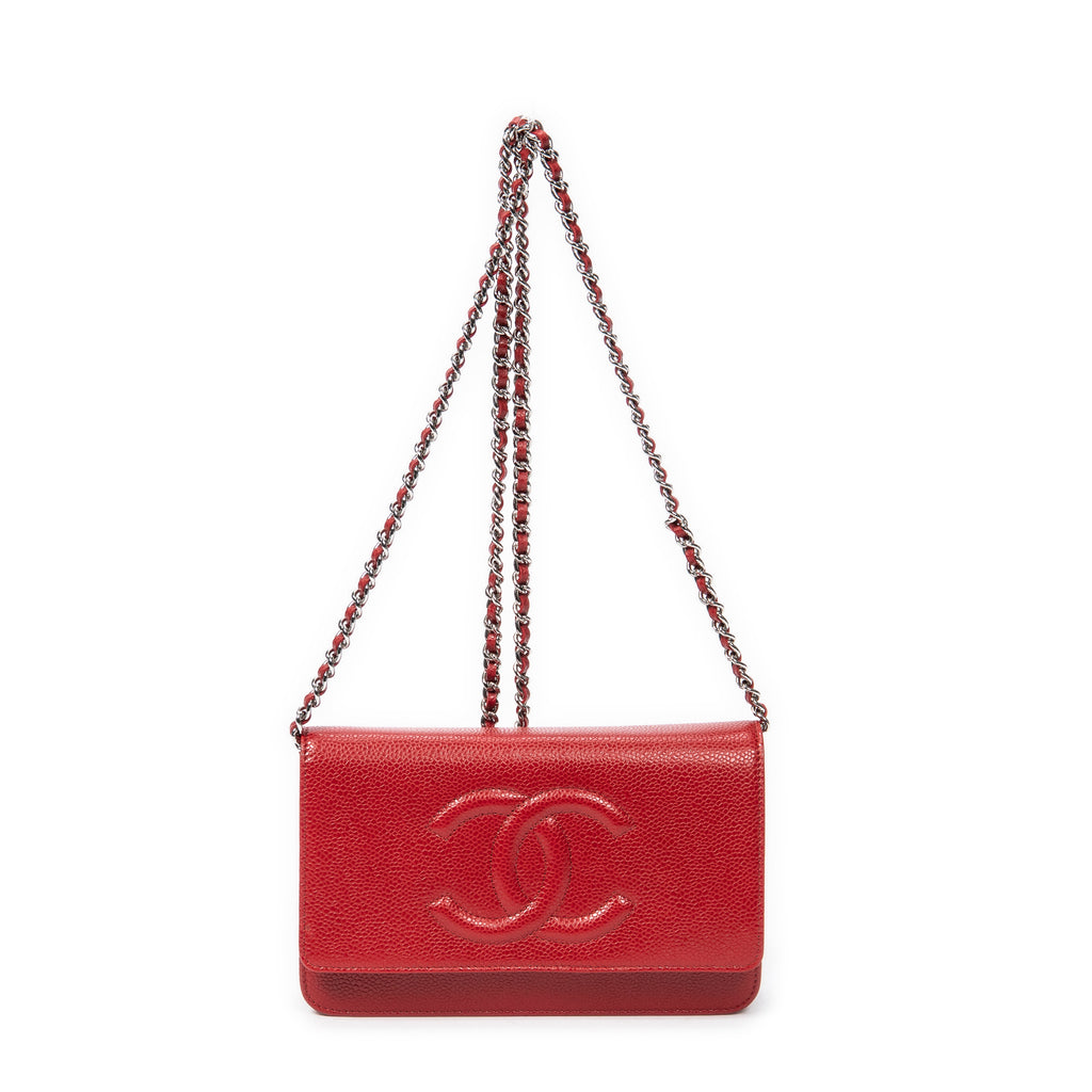 Chanel - Portefeuille sur chaîne intemporel - Rouge