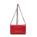 Chanel - Portefeuille sur chaîne intemporel - Rouge