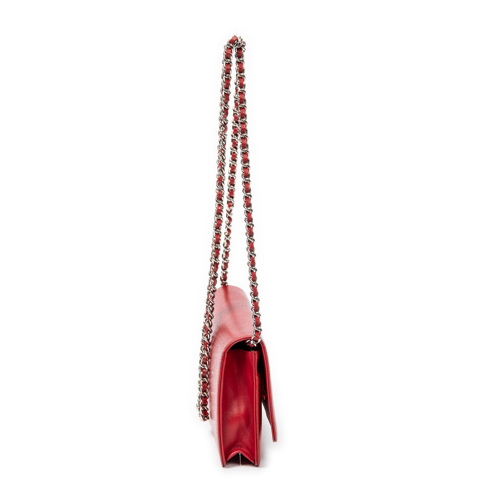 Chanel - Portefeuille sur chaîne intemporel - Rouge