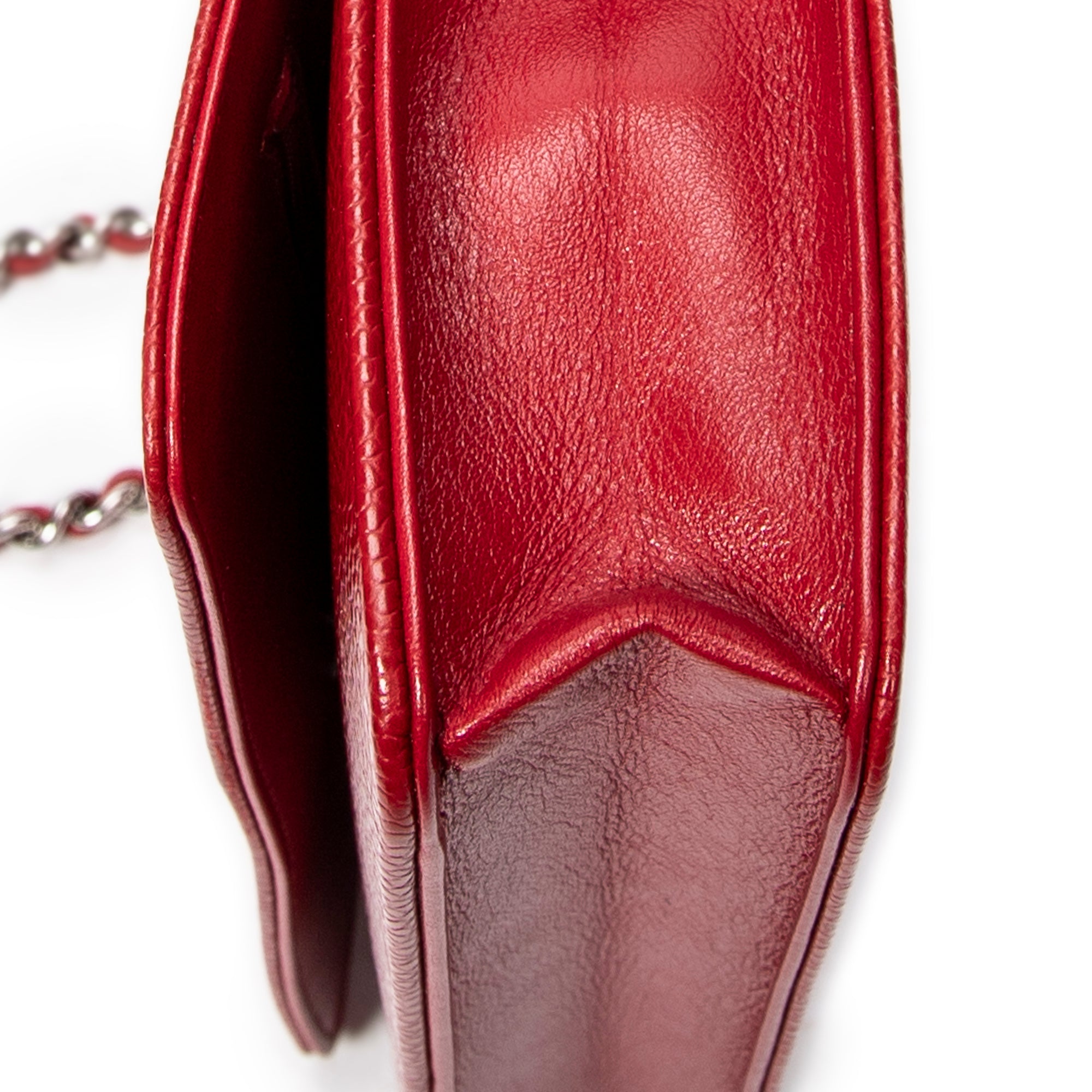 Chanel - Portefeuille sur chaîne intemporel - Rouge
