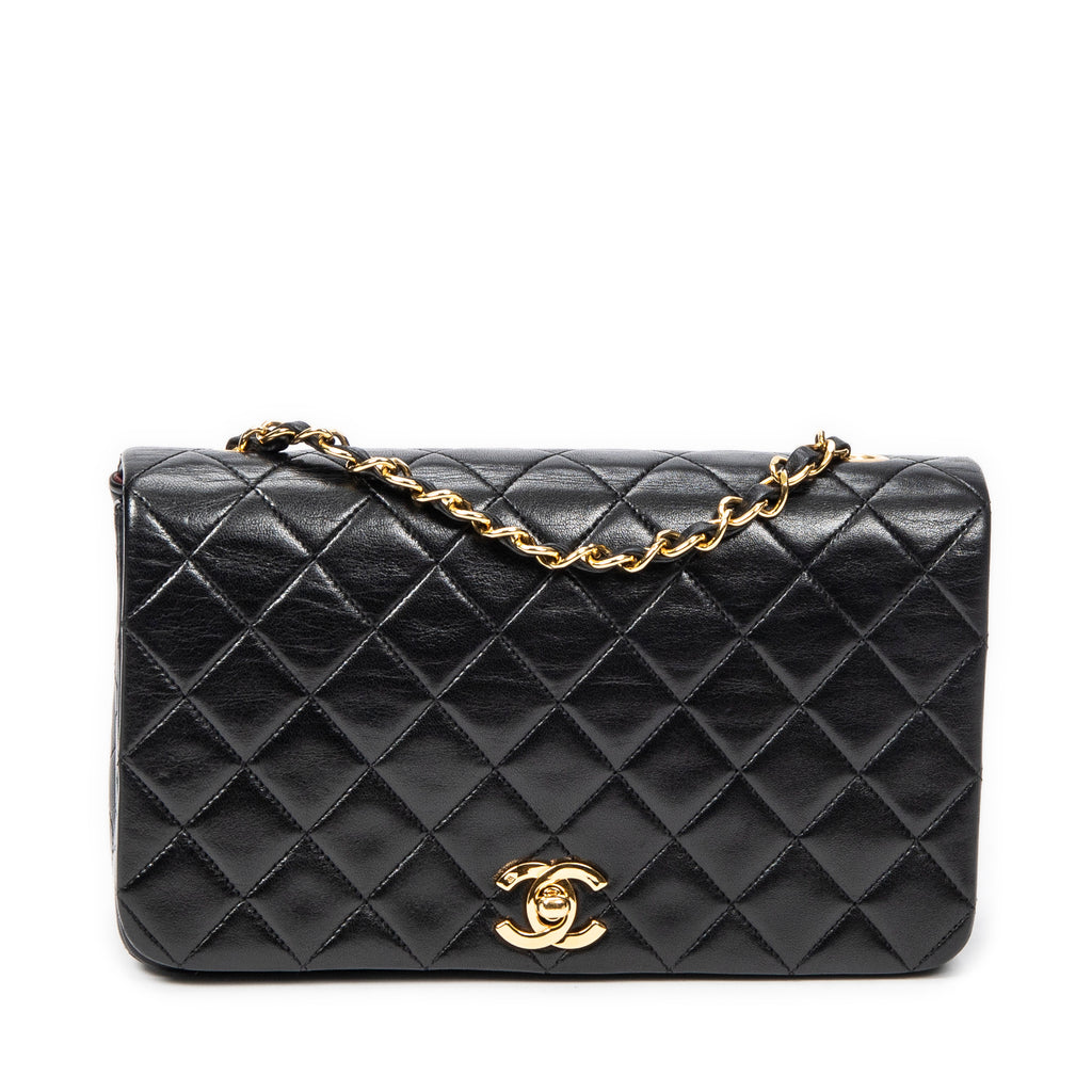 Shoulder bag Mademoiselle Full Flap Black Quilted Lambskin Leather