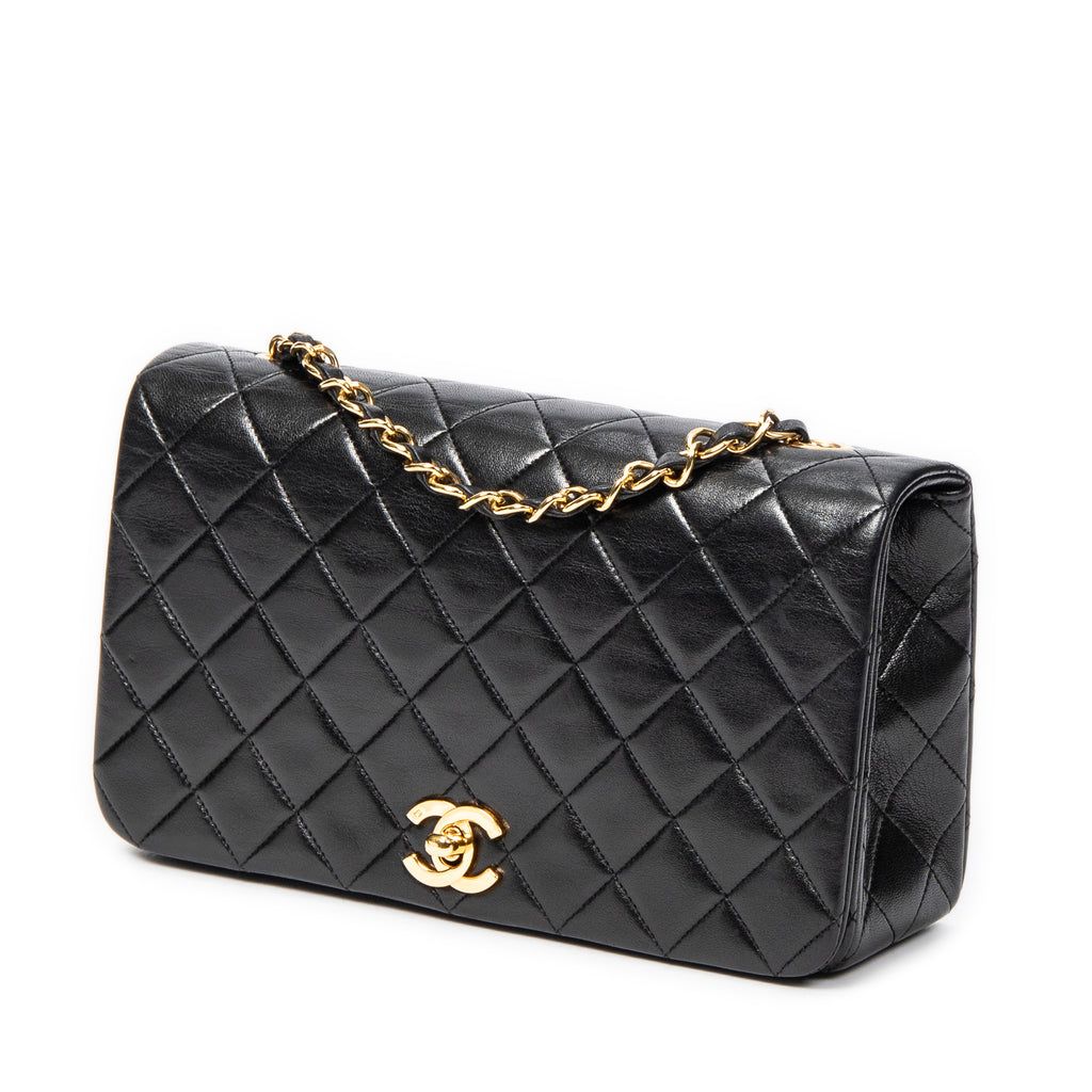 Shoulder bag Mademoiselle Full Flap Black Quilted Lambskin Leather