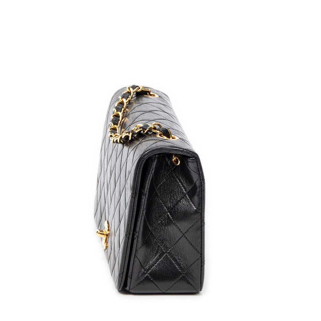 Shoulder bag Mademoiselle Full Flap Black Quilted Lambskin Leather