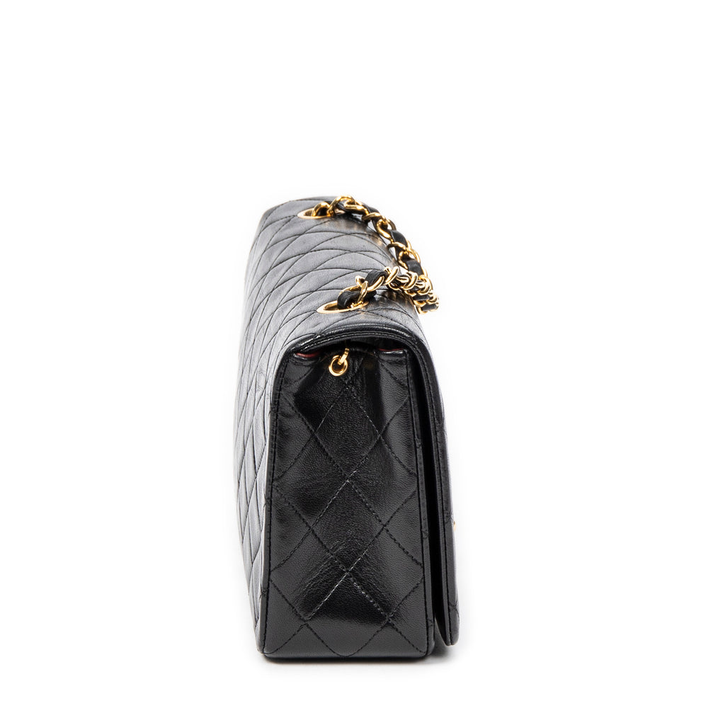 Shoulder bag Mademoiselle Full Flap Black Quilted Lambskin Leather