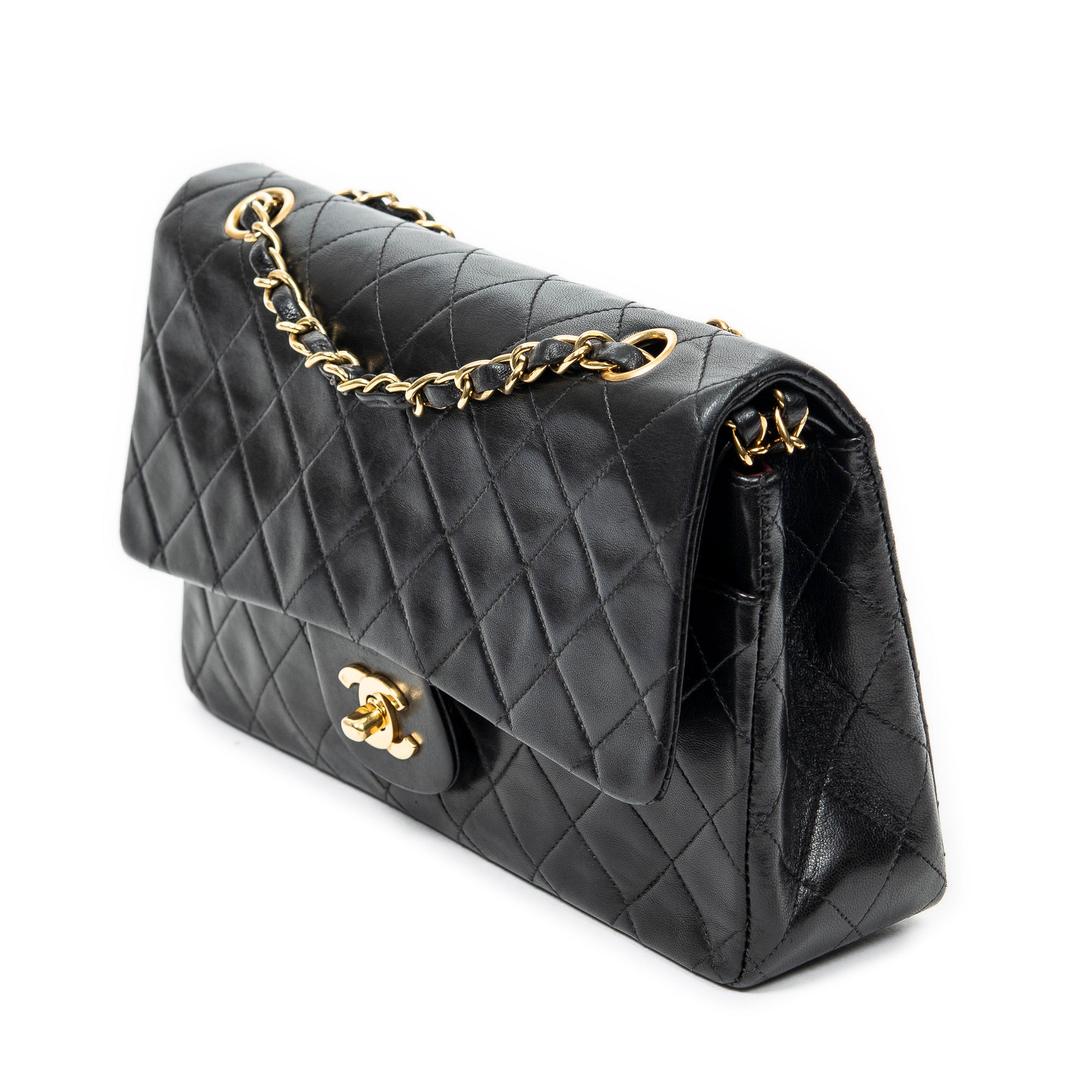 Shoulder bag Classic Double Flap 26 Black Quilted Lambskin Leather
