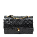 Shoulder bag Classic Double Flap 26 Black Quilted Lambskin Leather