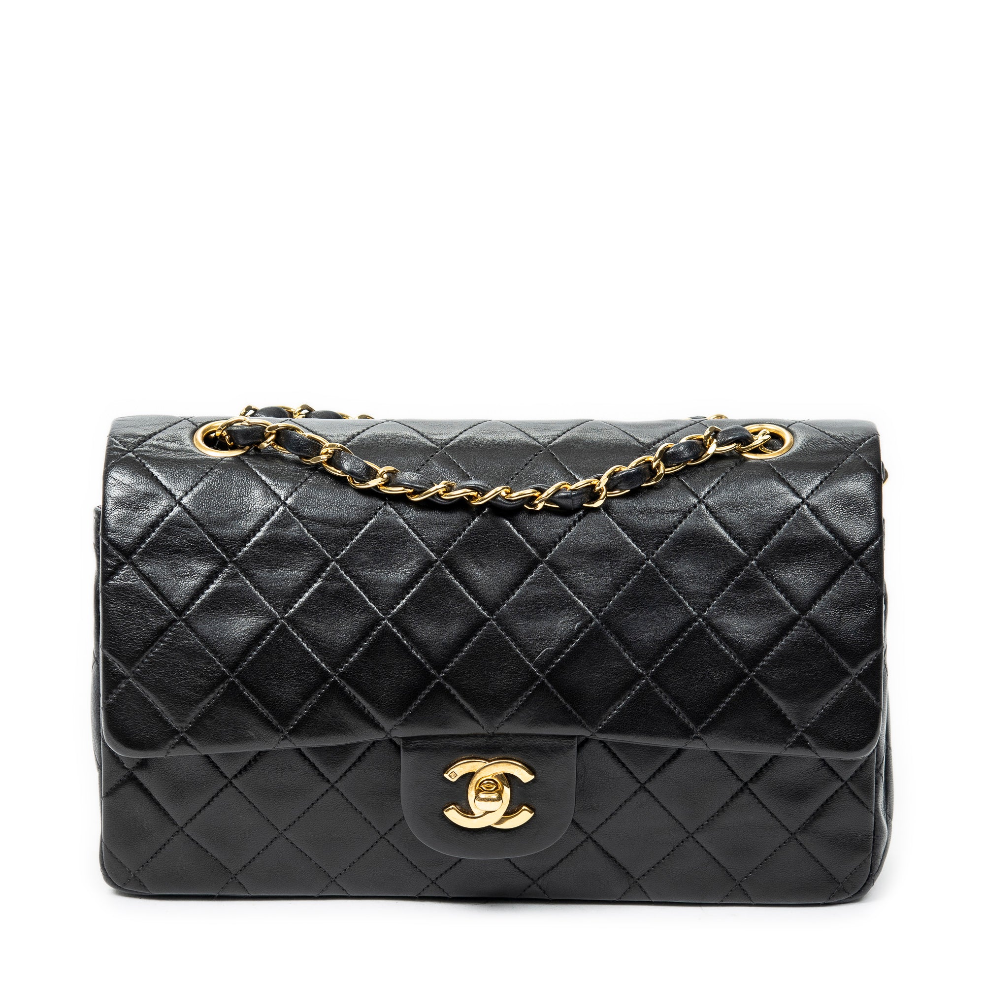 Shoulder bag Classic Double Flap 26 Black Quilted Lambskin Leather