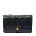 Shoulder bag Classic Double Flap 26 Black Quilted Lambskin Leather