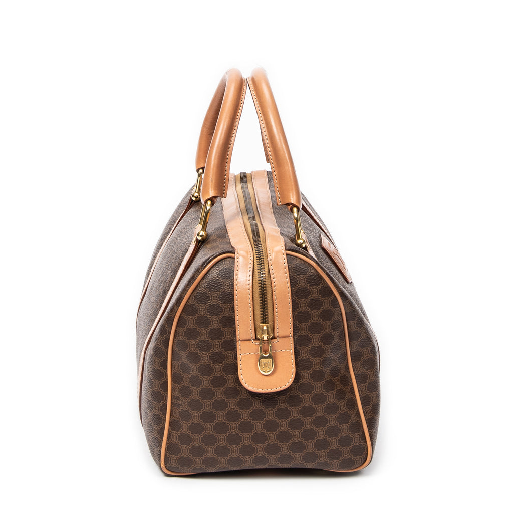 Celine - Petit sac Boston vintage - Marron/Beige