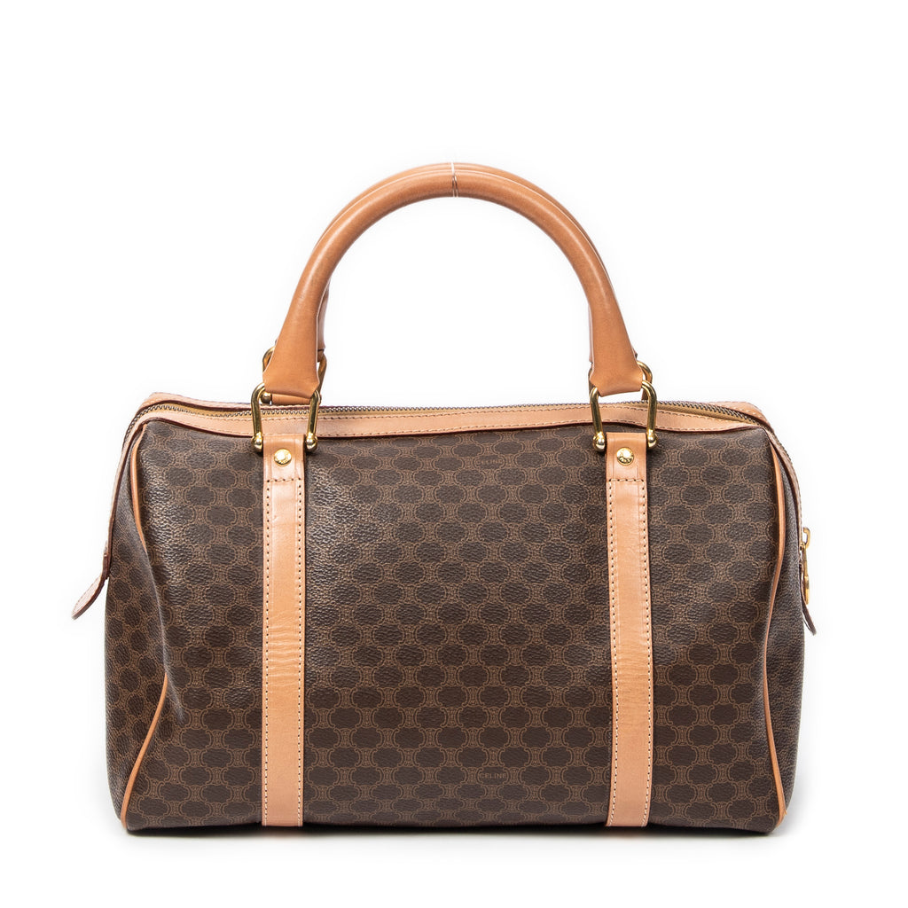Celine - Petit sac Boston vintage - Marron/Beige