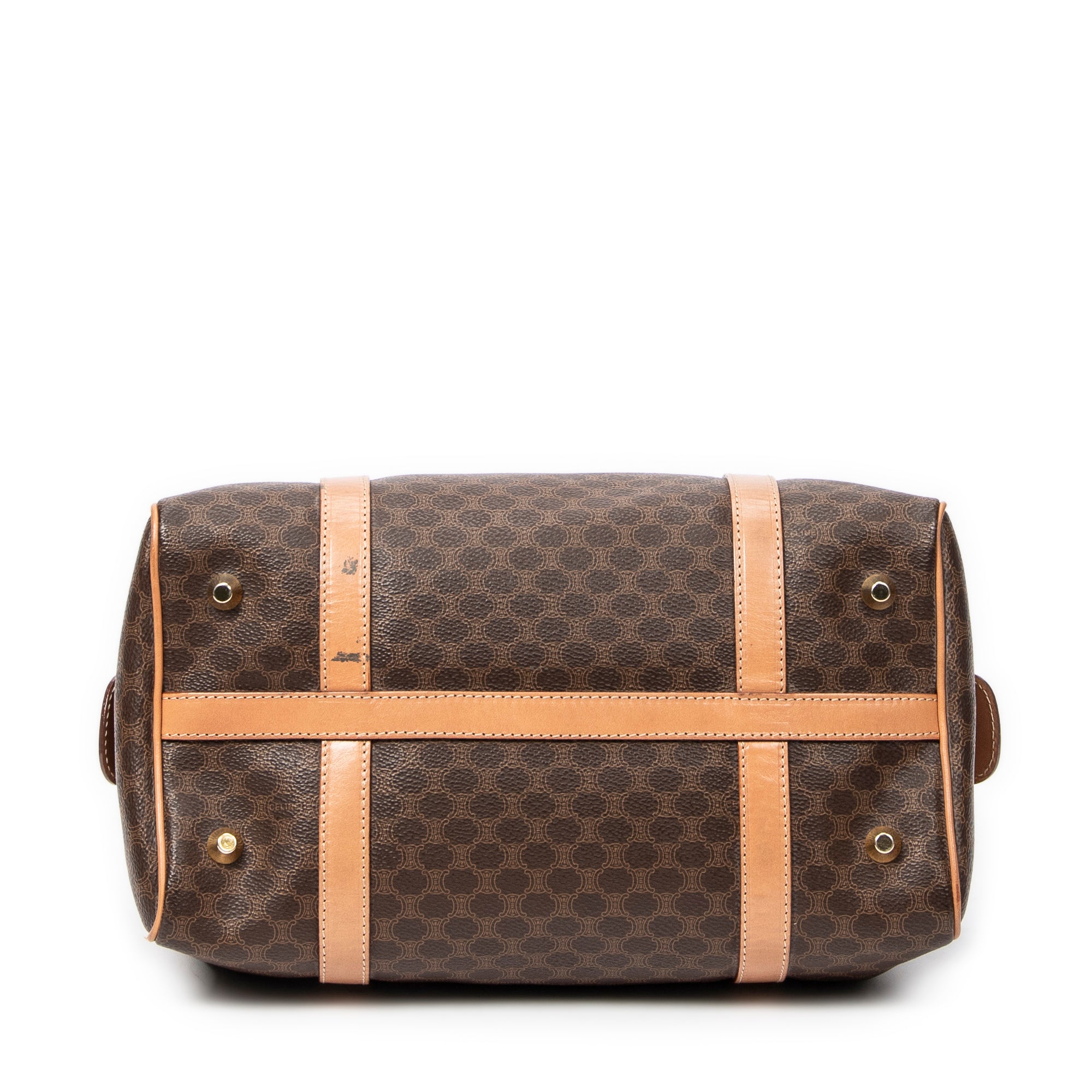 Celine - Petit sac Boston vintage - Marron/Beige