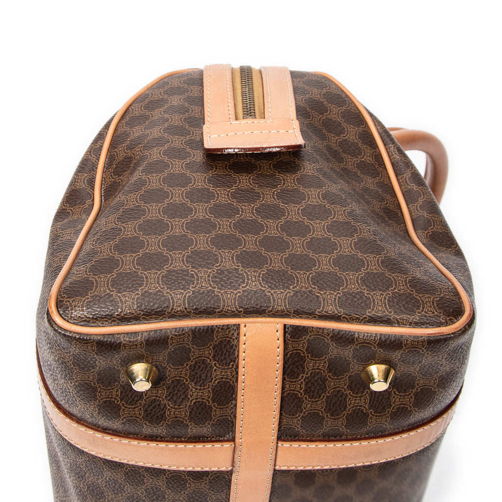 Celine - Petit sac Boston vintage - Marron/Beige