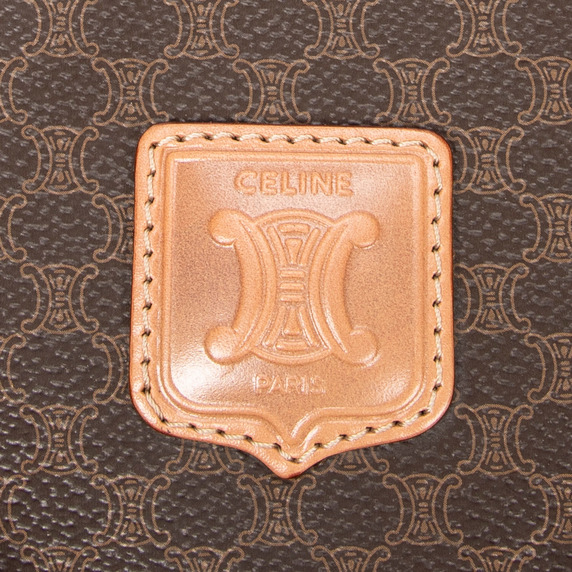 Celine - Petit sac Boston vintage - Marron/Beige