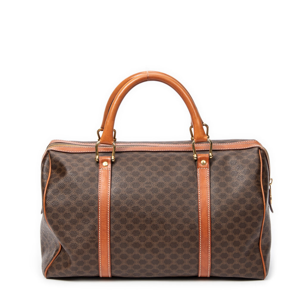 Bolso de Mano Vintage Mediano Boston Lona Macadam Marrón