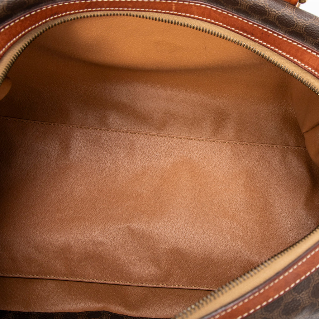 Bolso de Mano Vintage Mediano Boston Lona Macadam Marrón