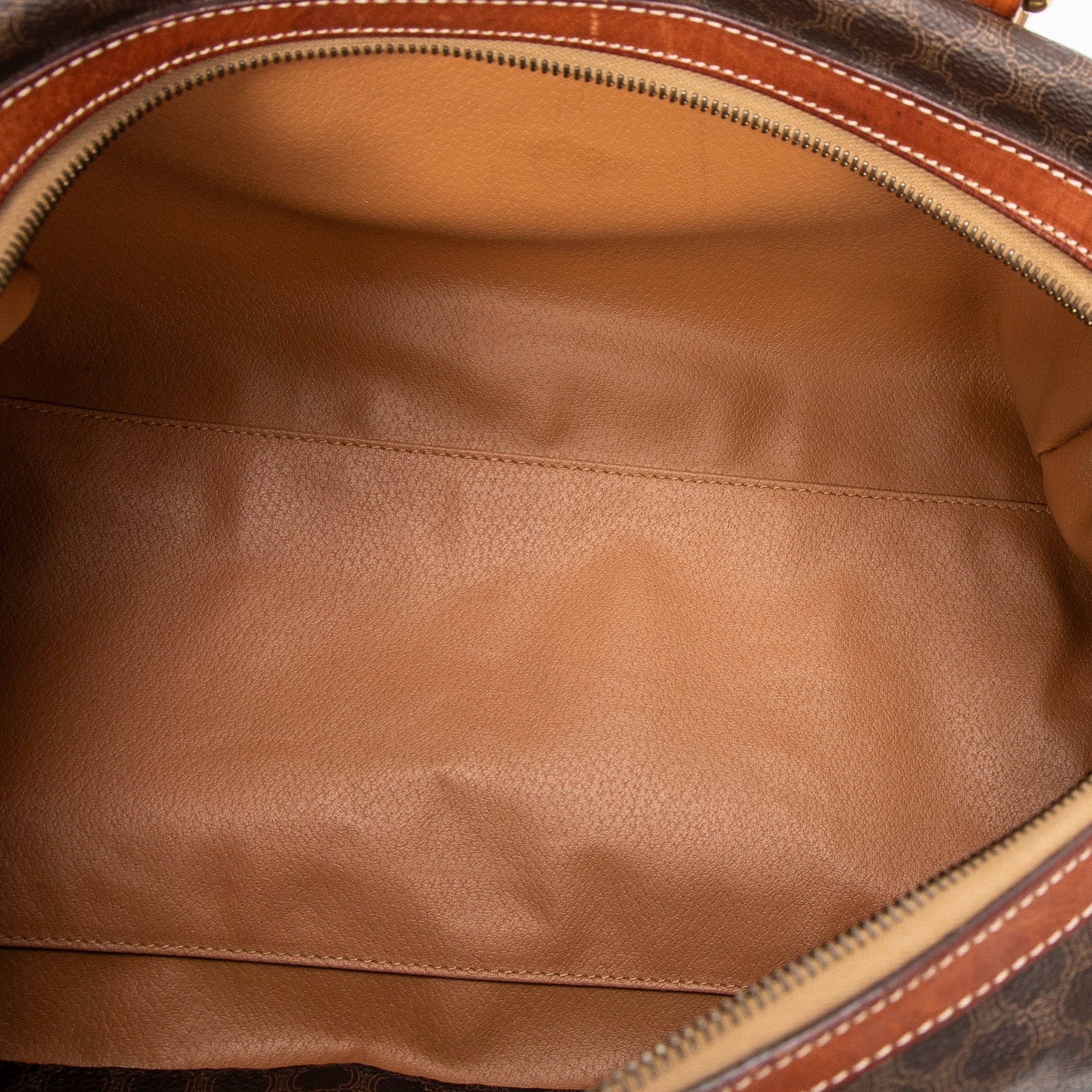 Bolso de Mano Vintage Mediano Boston Lona Macadam Marrón