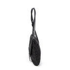 Bolso de hombro con solapa pequeña y bandolera de lona Zucchino negra