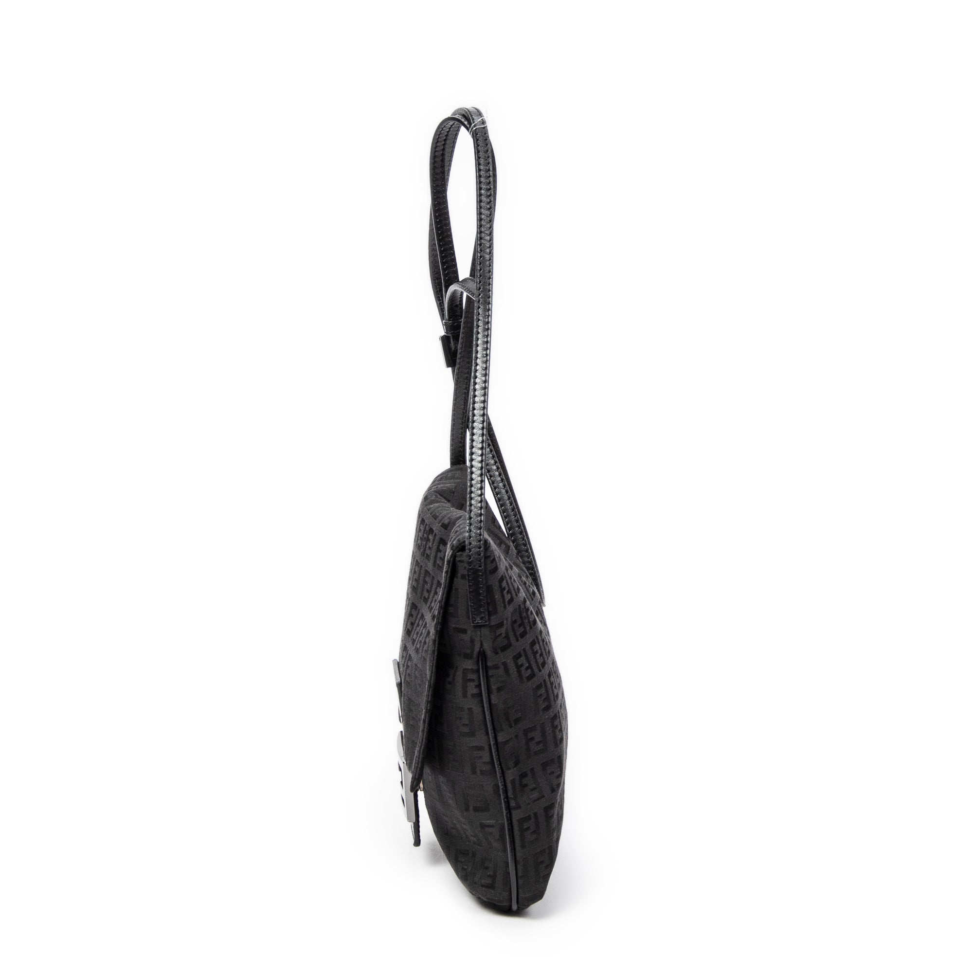 Shoulder Bag Small Flap Crossbody Black Zucchino Canvas