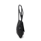 Bolso de hombro con solapa pequeña y bandolera de lona Zucchino negra