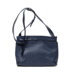 Shoulder Bag Medium T Messenger Navy Calfskin Leather