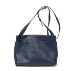 Shoulder Bag Medium T Messenger Navy Calfskin Leather