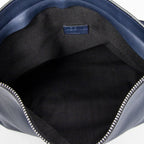 Shoulder Bag Medium T Messenger Navy Calfskin Leather
