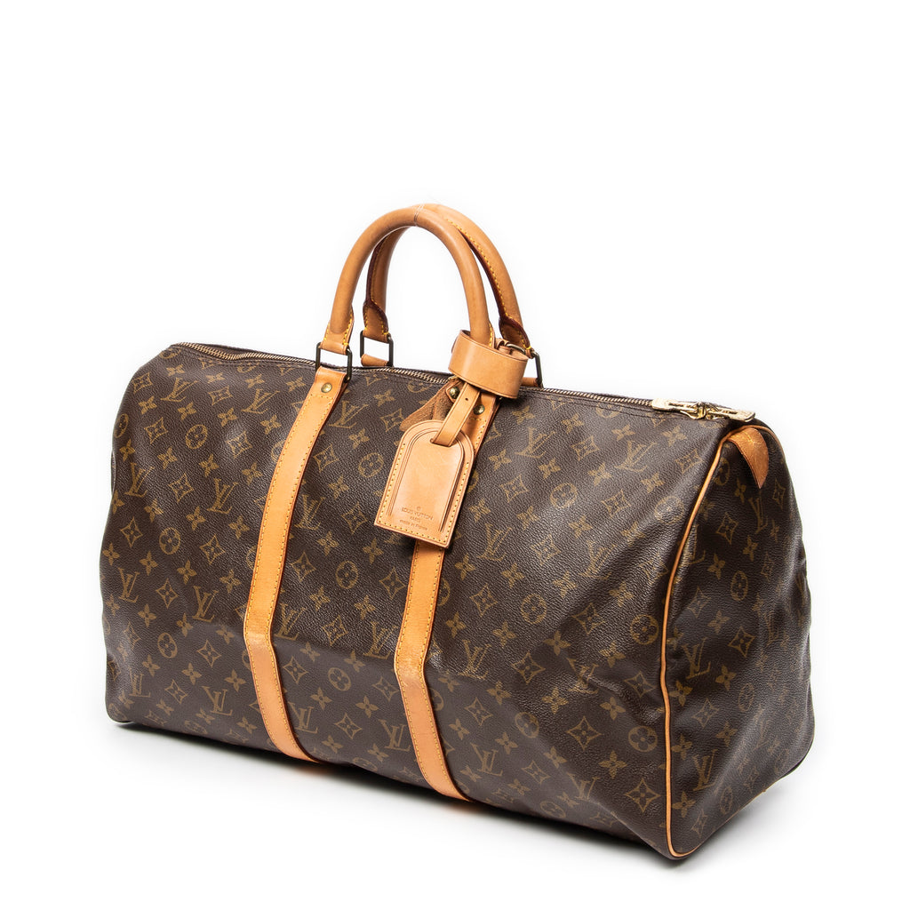 Travel Bag Keepall 50 Brown Monogram Canvas