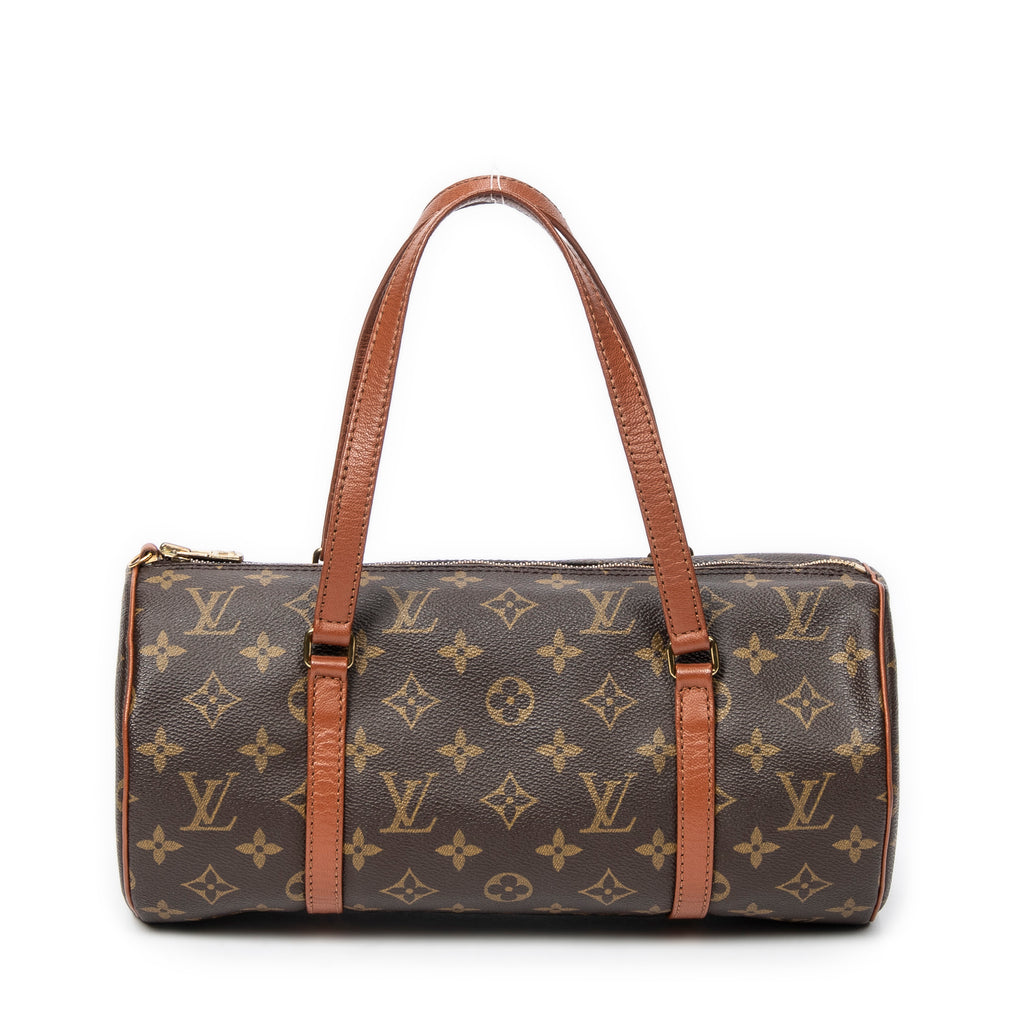 Handbag Papillon 30 Brown Monogram Canvas
