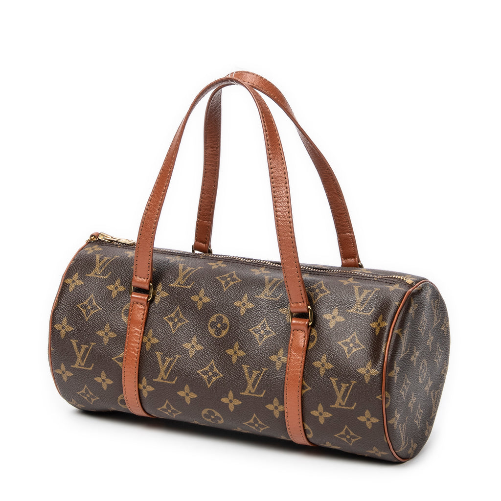Handbag Papillon 30 Brown Monogram Canvas