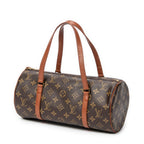 Handbag Papillon 30 Brown Monogram Canvas