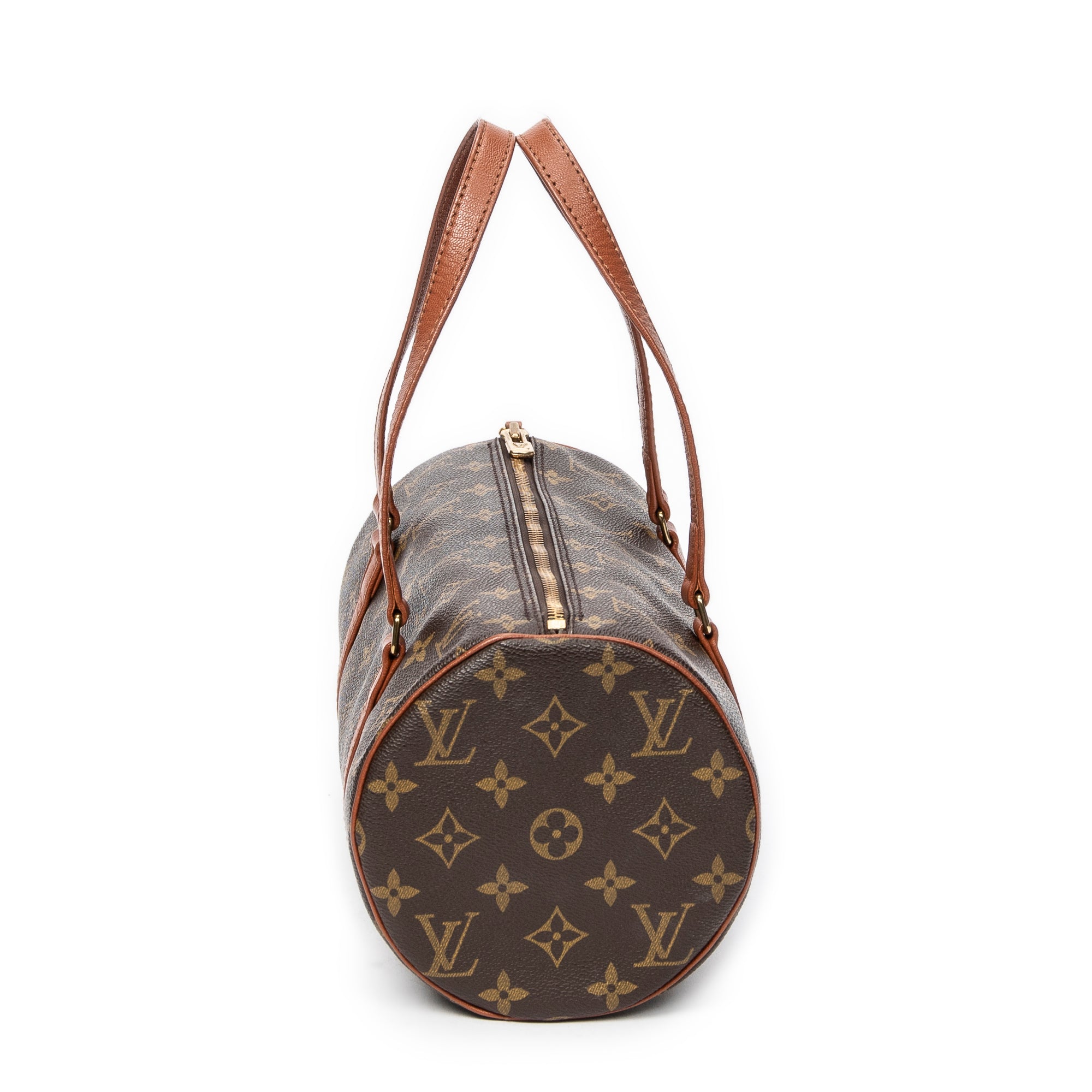 Handbag Papillon 30 Brown Monogram Canvas