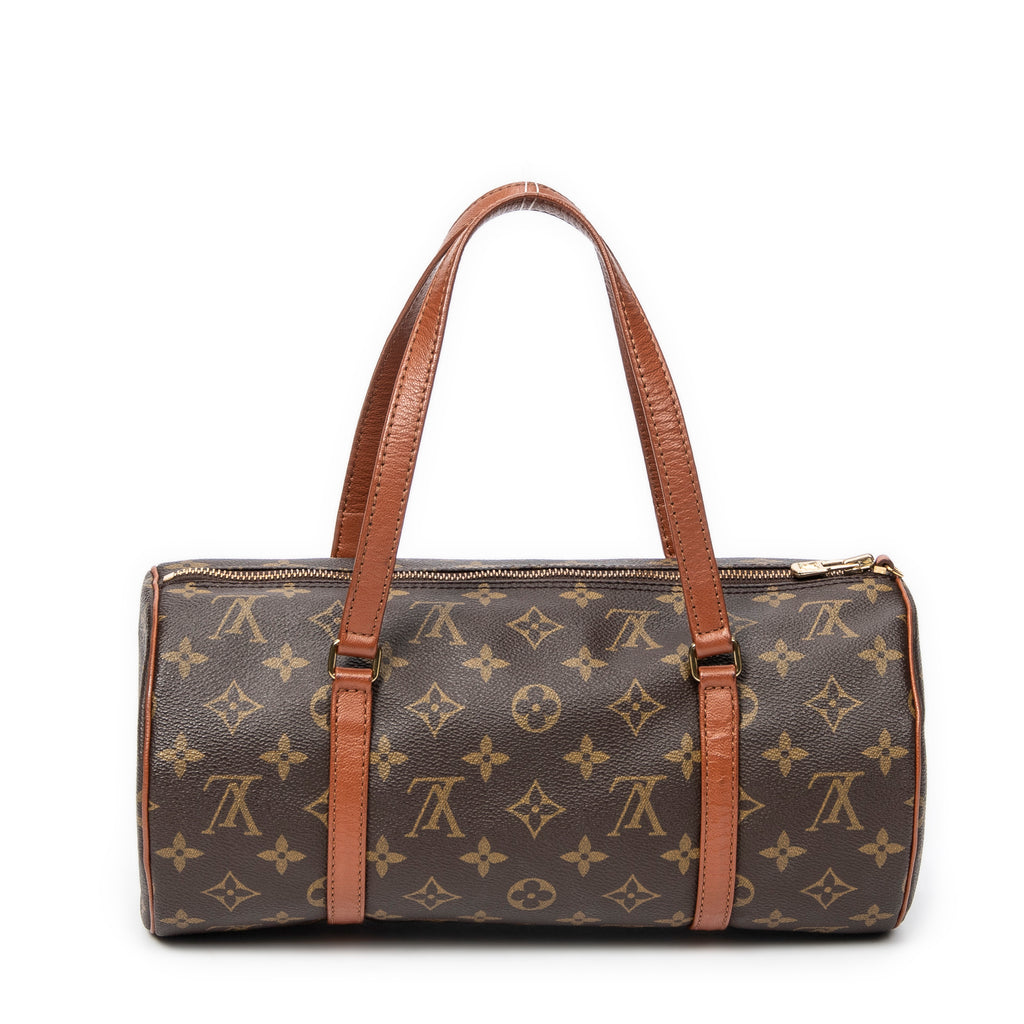 Handbag Papillon 30 Brown Monogram Canvas