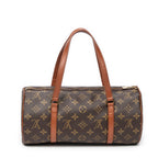 Handbag Papillon 30 Brown Monogram Canvas