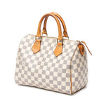 Bolso de mano Speedy 25 de lona Damier Azur color marfil