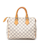 Bolso de mano Speedy 25 de lona Damier Azur color marfil