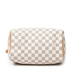 Bolso de mano Speedy 25 de lona Damier Azur color marfil