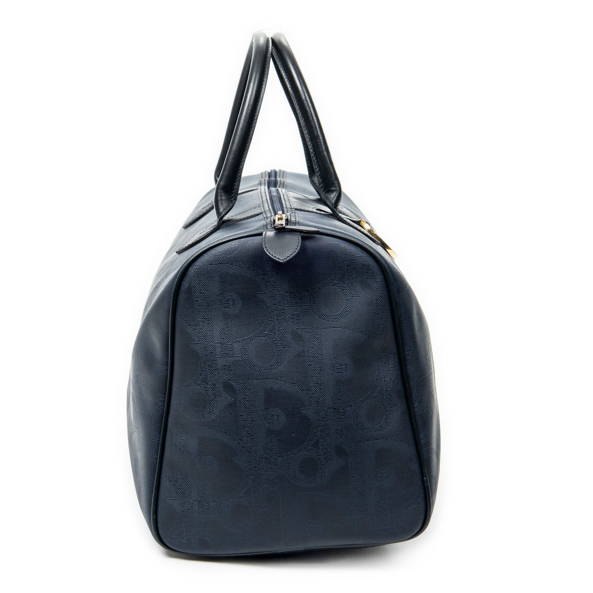 Travel Bag Vintage Medium Travel Boston Navy Blue Maxi Diorissimo Coated Canvas