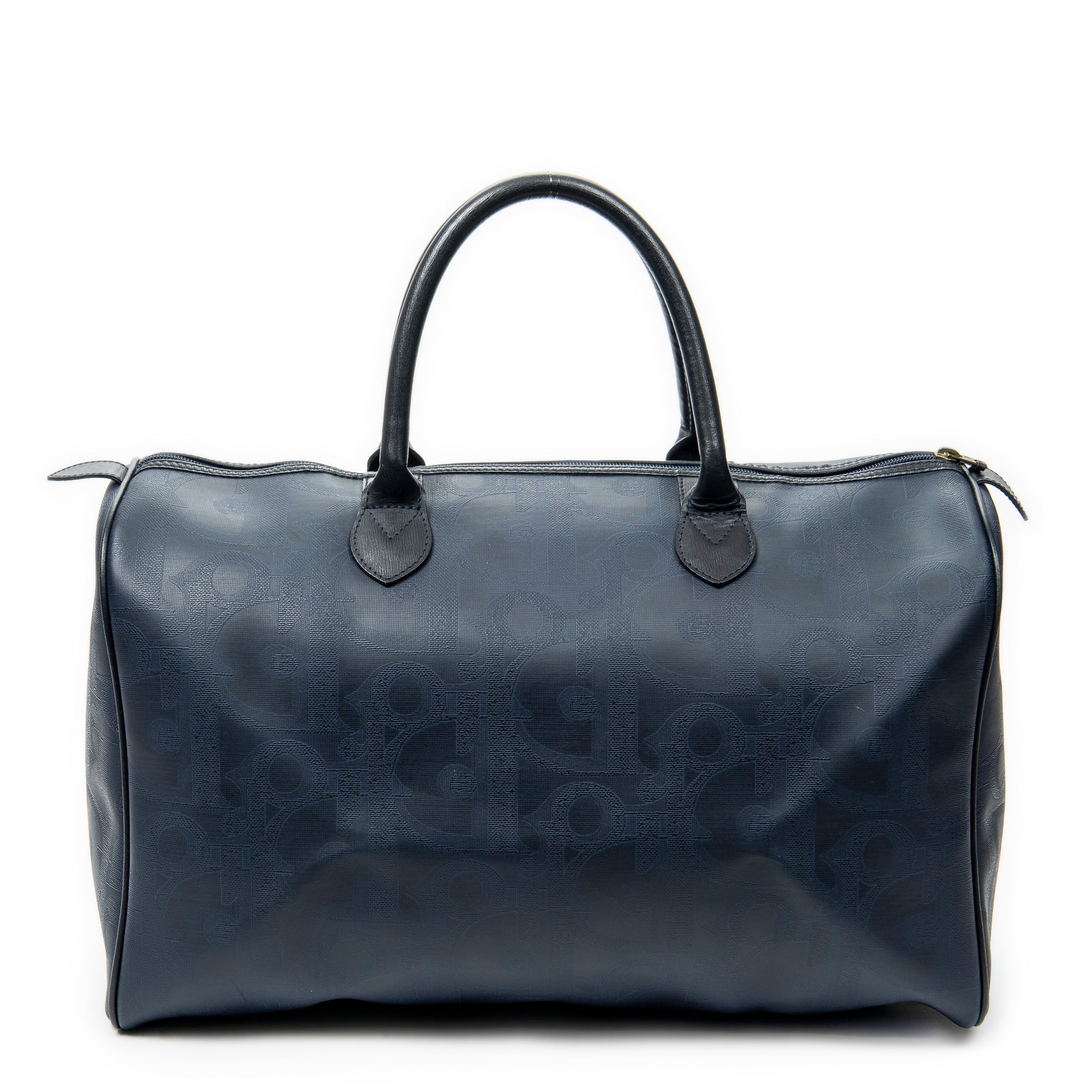 Travel Bag Vintage Medium Travel Boston Navy Blue Maxi Diorissimo Coated Canvas