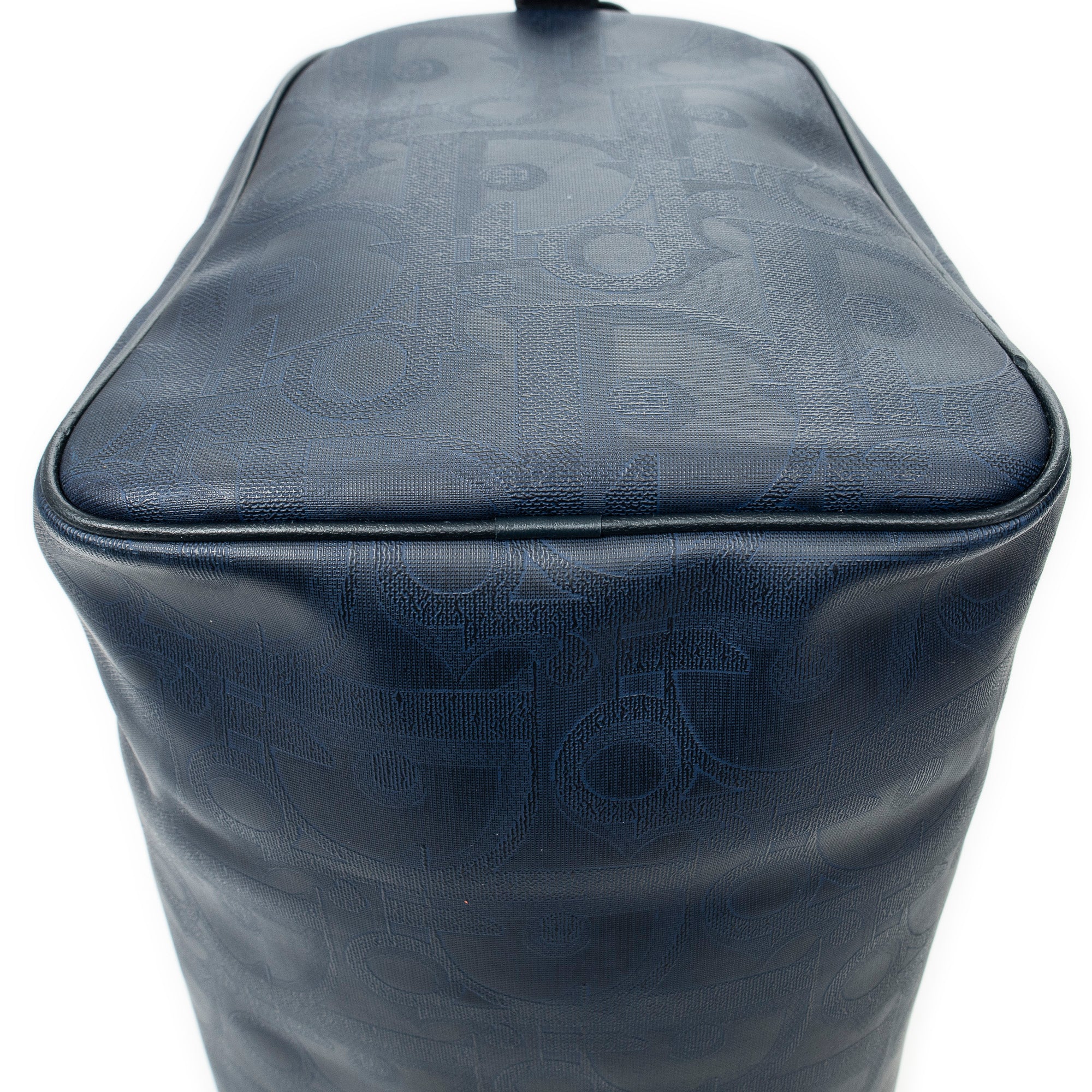 Travel Bag Vintage Medium Travel Boston Navy Blue Maxi Diorissimo Coated Canvas