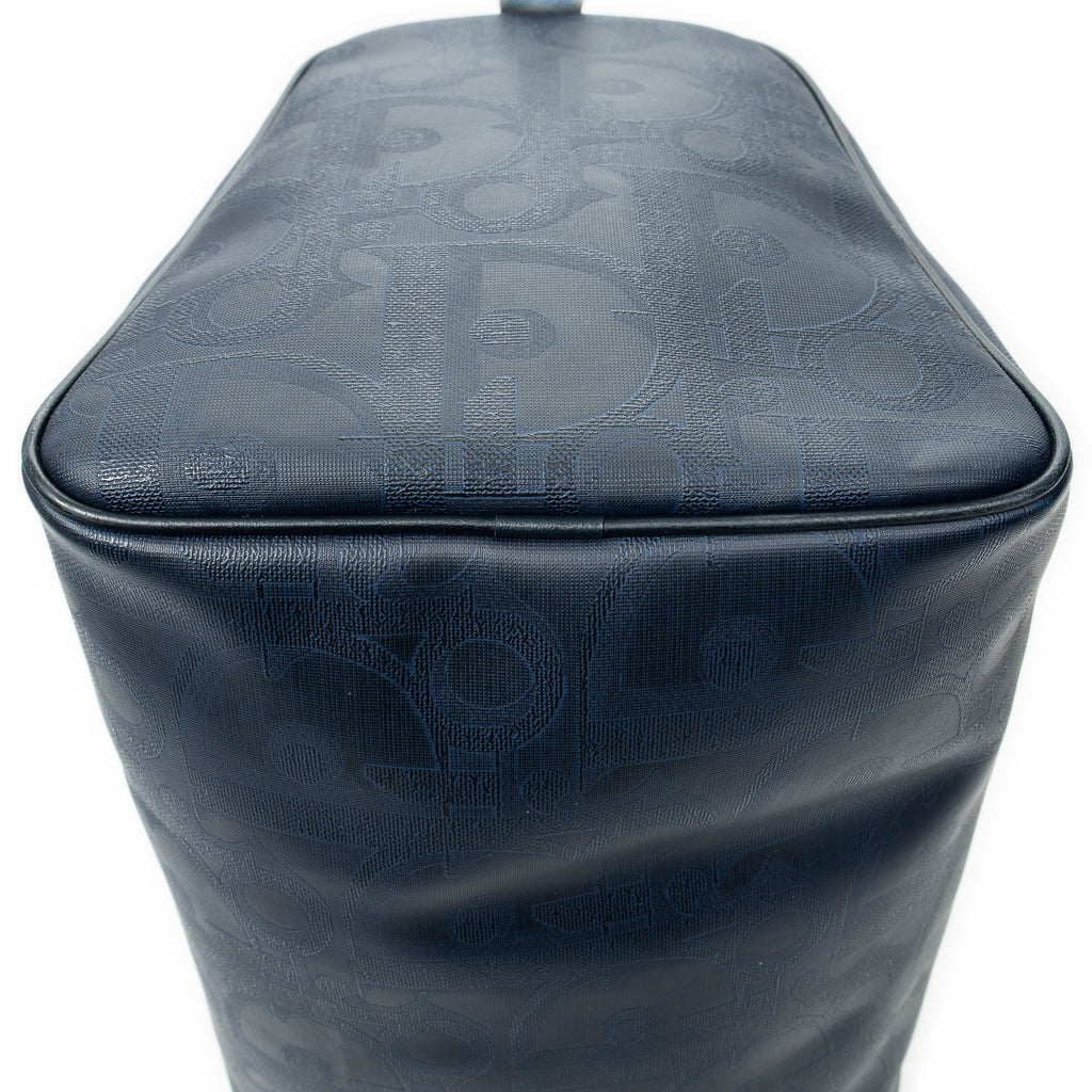 Travel Bag Vintage Medium Travel Boston Navy Blue Maxi Diorissimo Coated Canvas