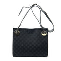 Shoulder Bag Eclipse Square Crossbody Black Monogrammed Canvas