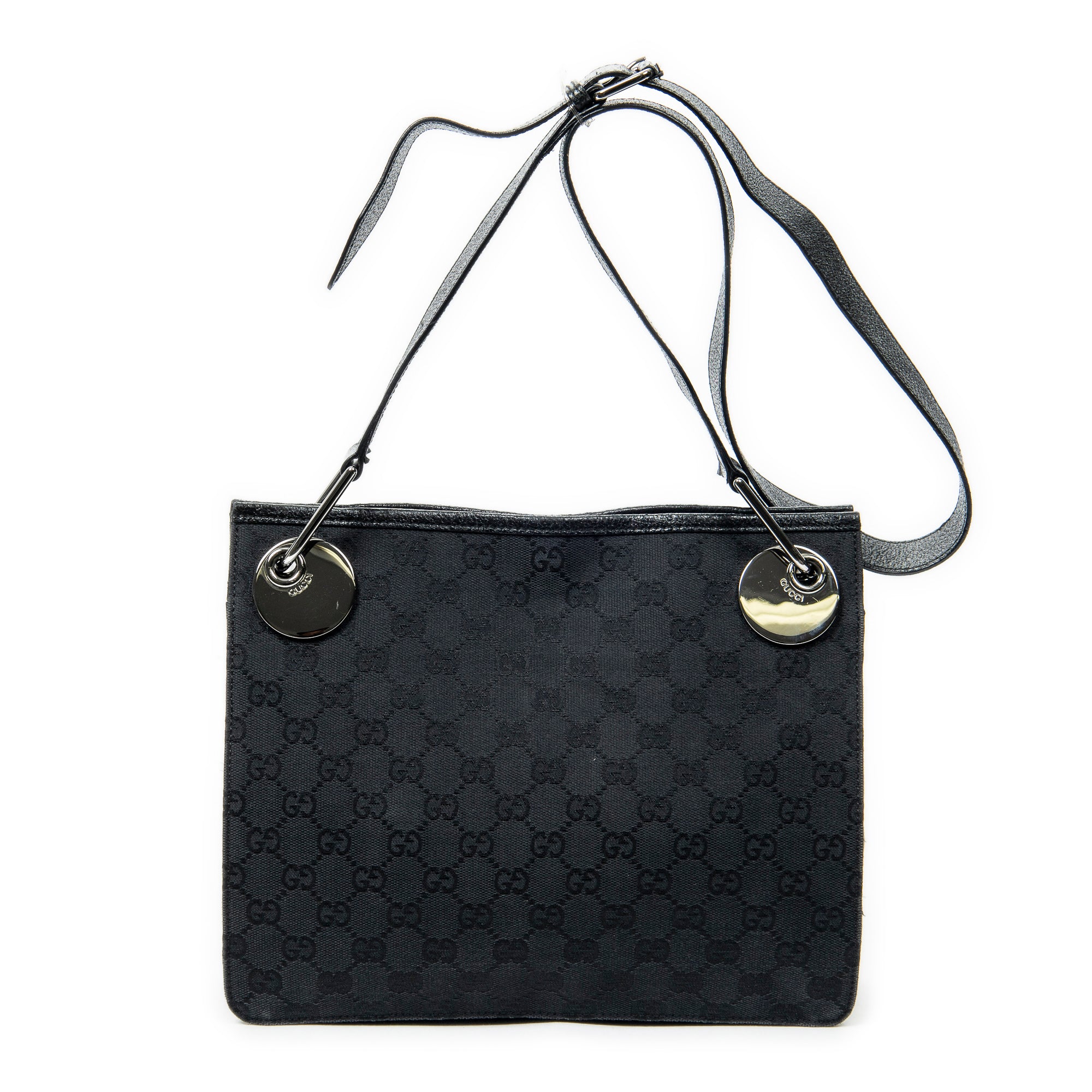 Shoulder Bag Eclipse Square Crossbody Black Monogrammed Canvas